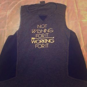 Not wishing for it working for it Workout top